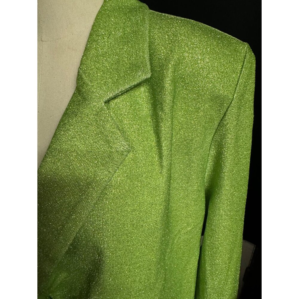 NWT - ASOS Luxe Green Shimmer Blazer Jacket  Size M - Picture 5 of 11